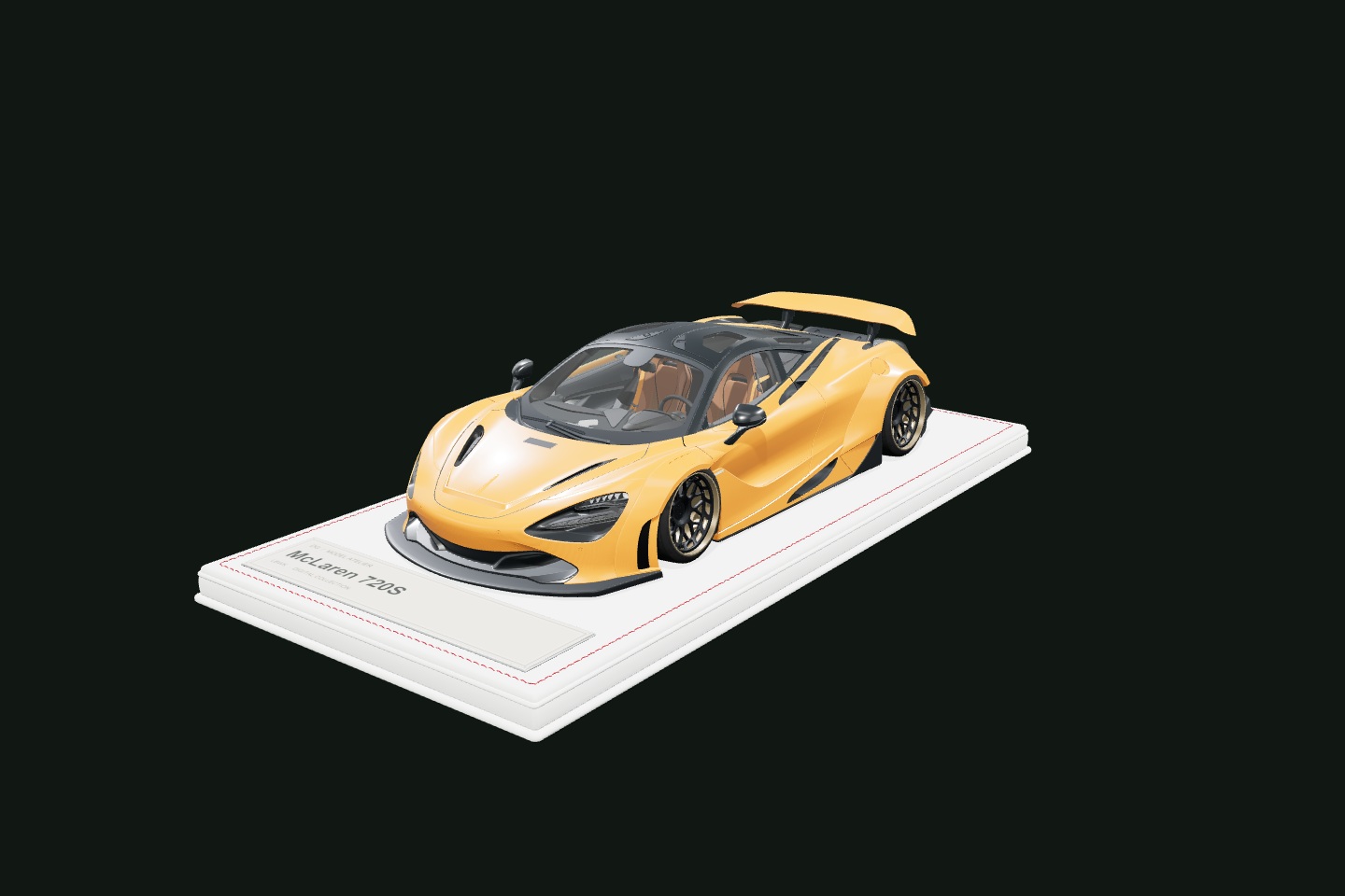 McLaren 720S LBWK 实际三维模型与展示底座